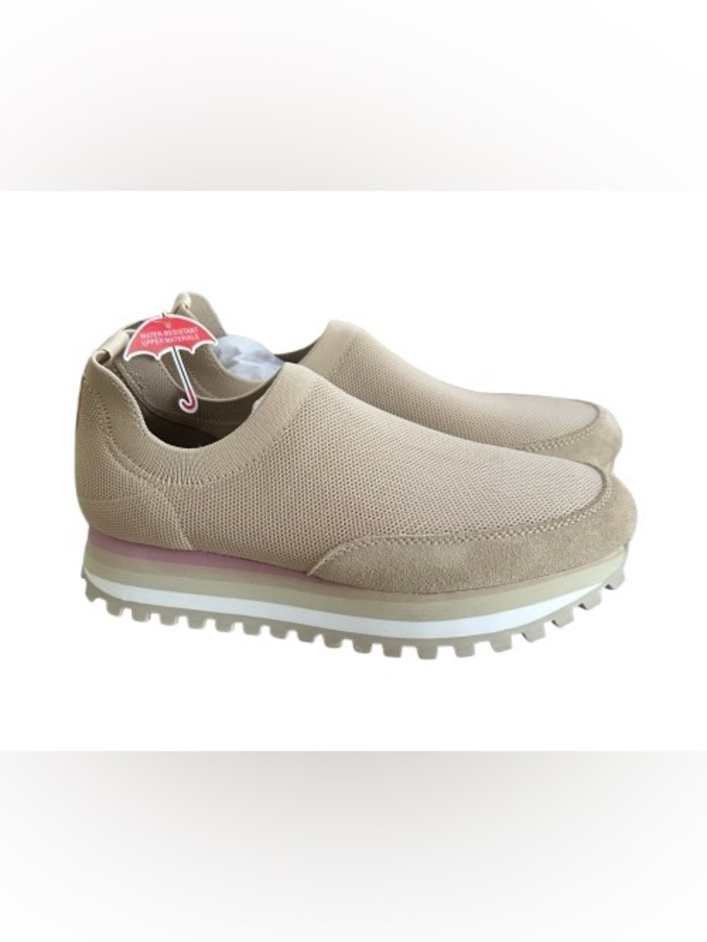 Blondo Lakelyn Sand Knit Platform Slip-On Athletic Sneakers Shoes Size 8.5 NEW